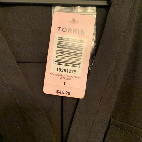 Torrid Georgette Black Pullover Sz1 - Picture 4 of 5